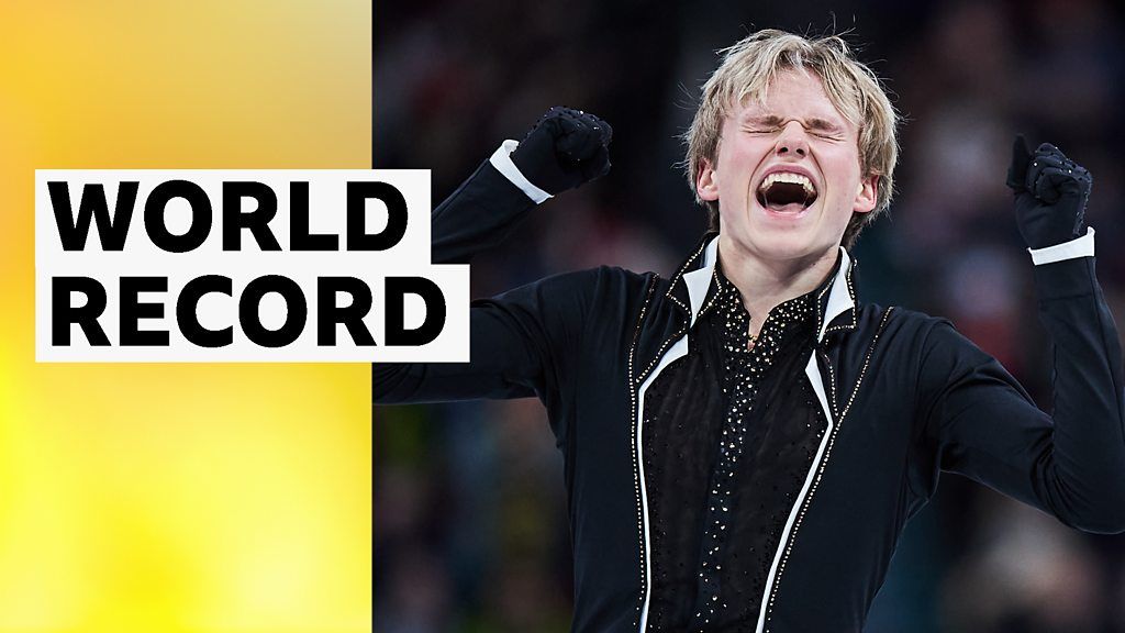 'Groundbreaking' US skater Malinin sets world record to win gold