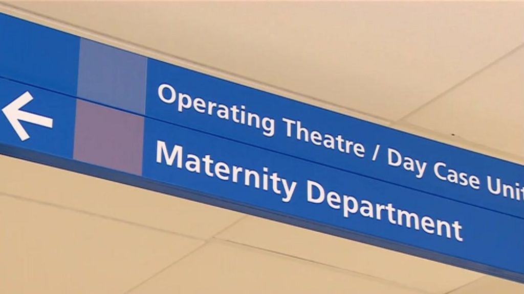Maternity ward sign