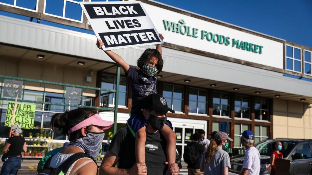 Black Lives Matter protest at Whole Foods