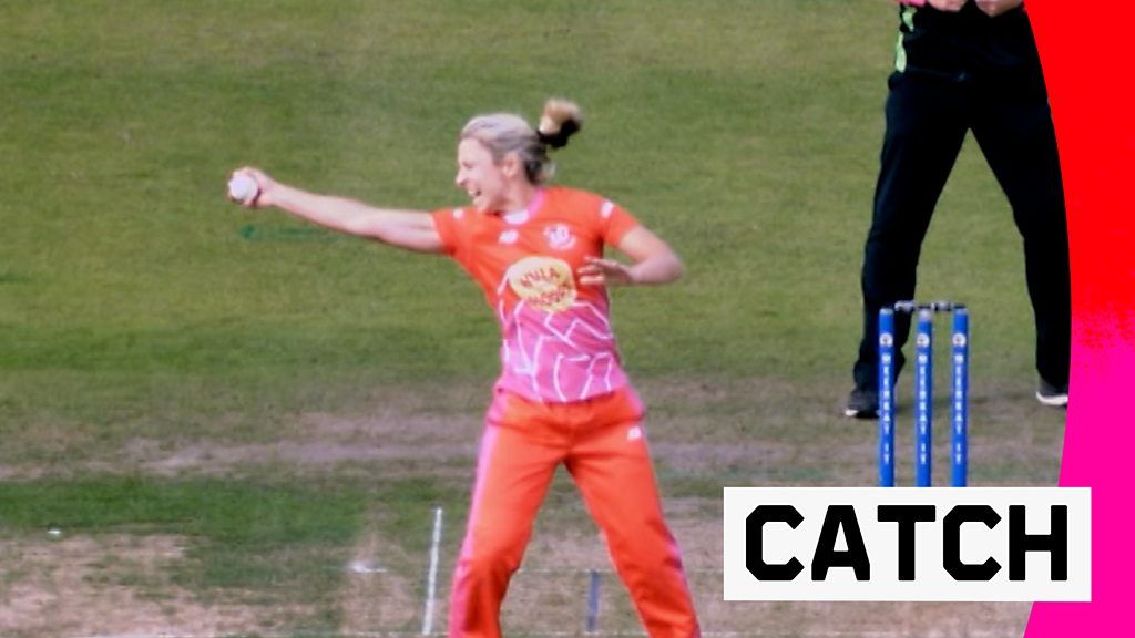 The Hundred 2023: Watch Claire Nicholas' 'incredible' one-handed catch