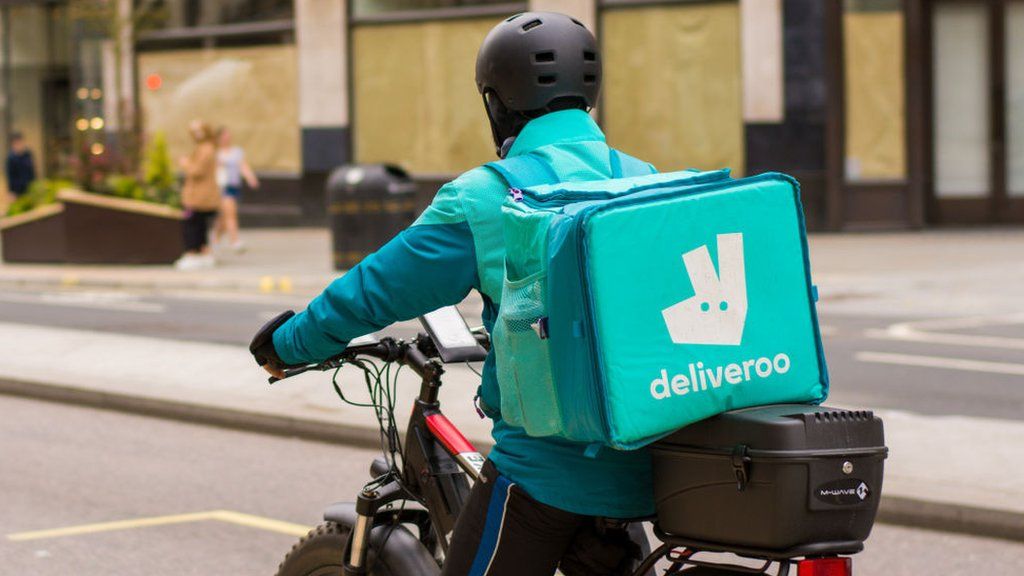 Deliveroo rider in central London