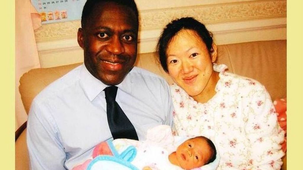 Mick Solomon, his wife Yukie and their daughter Mikie