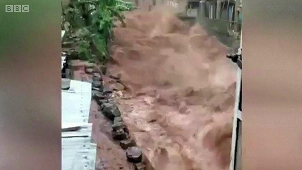 Floods inundate streets in Freetown, Sierra Leone