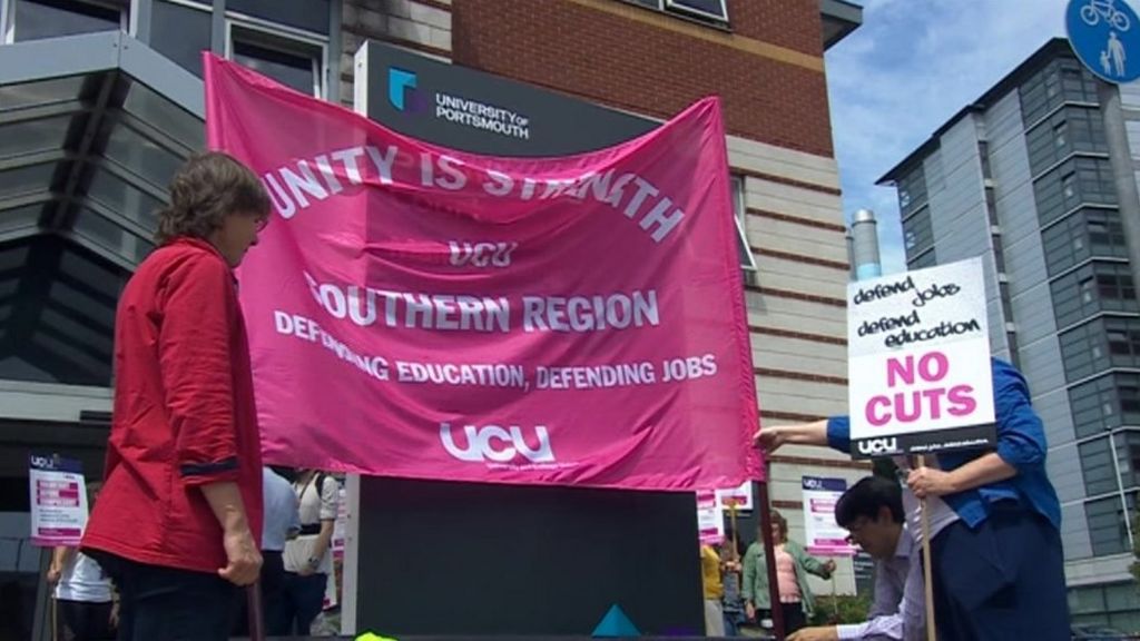 University of Portsmouth protest on 10 July 2019