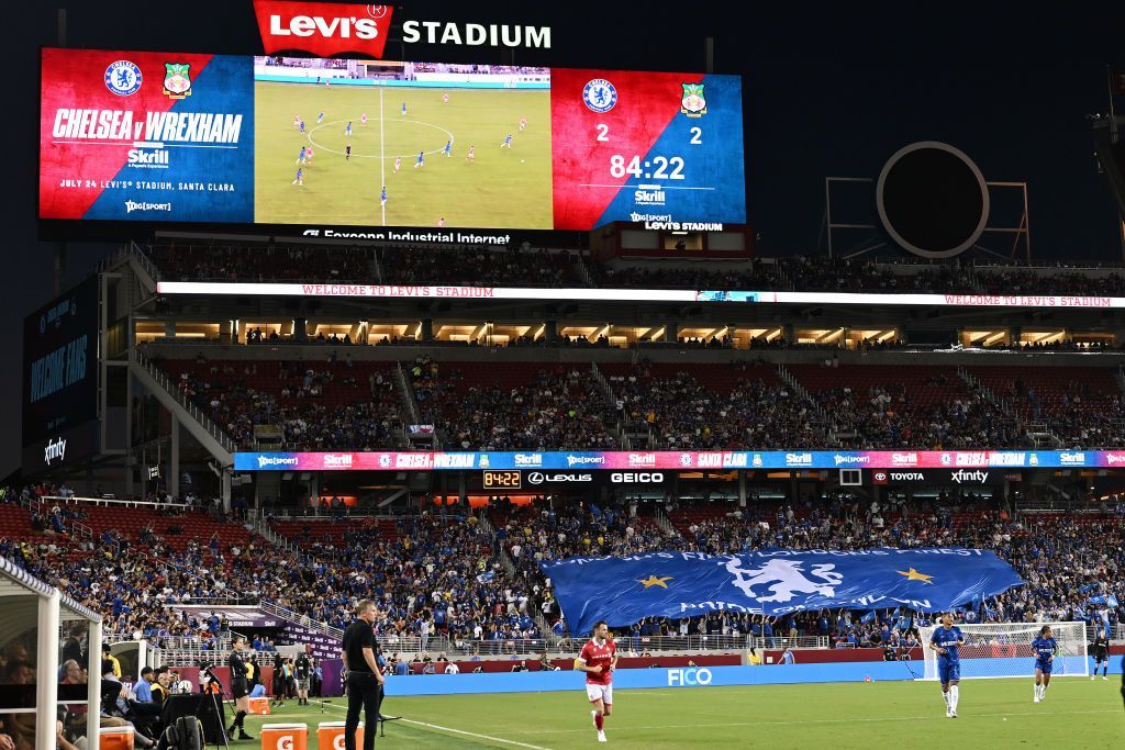 A full crowd at the Chelsea versus Wrexham pre-season game in California 