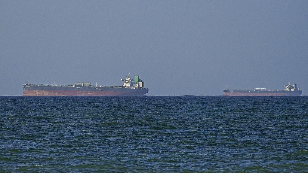 Two tankers heading towards the Strait of Hormuz