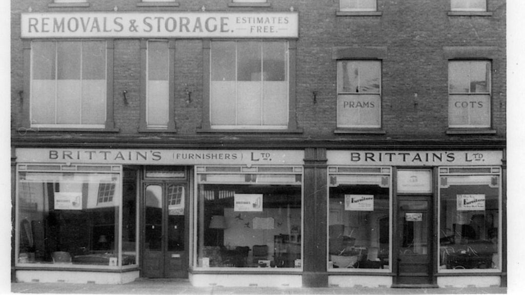 Old photo of Brittains store front