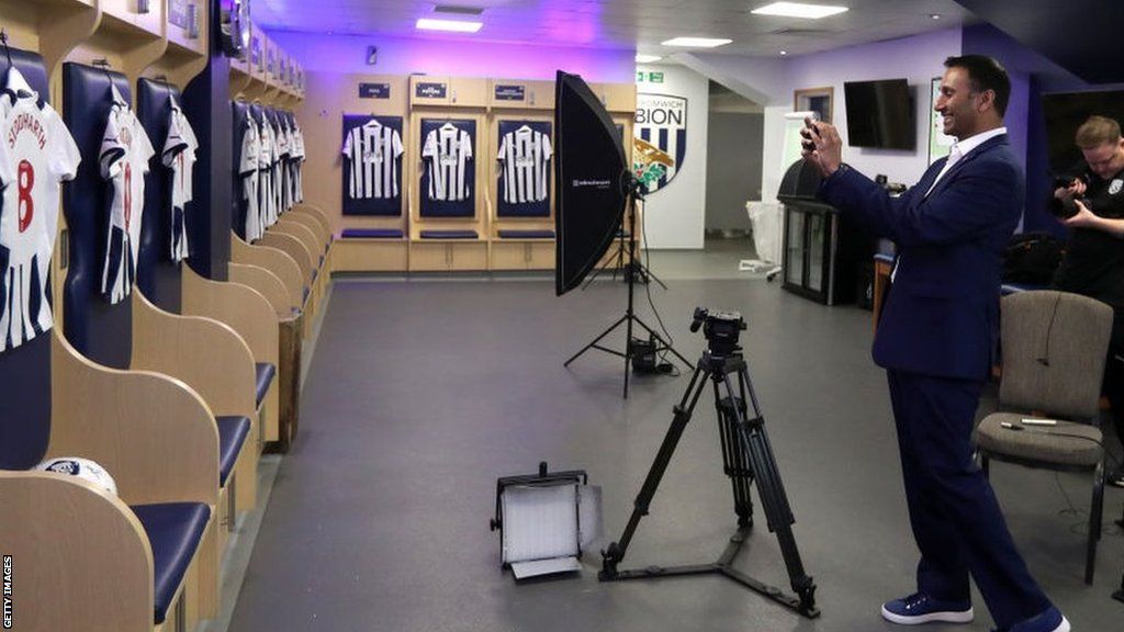 Shilen Patel in the West Brom dressing room