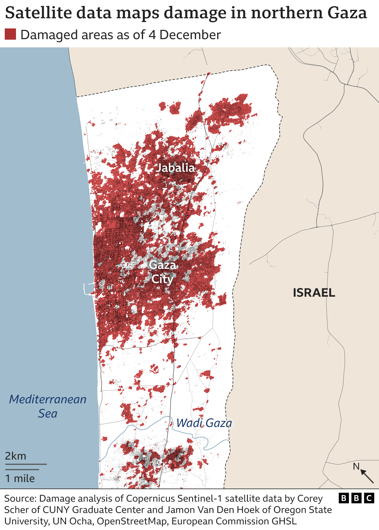 North Gaza damage report (4 December 2023)