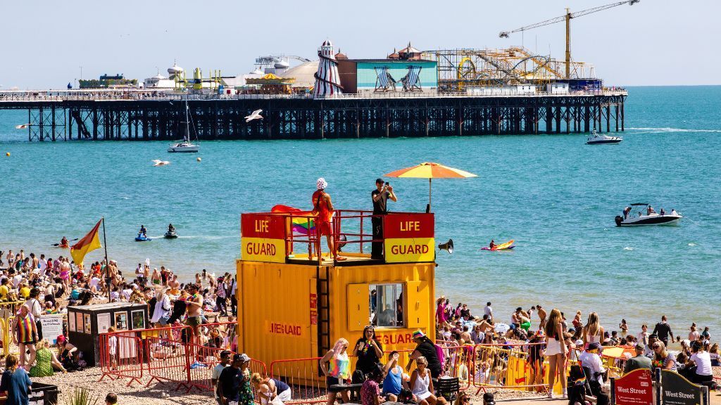 Lifeguards on duty in Brighton
