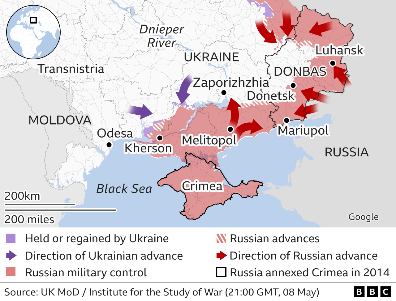     124647421 Ukraine Invasion South Map 2x Nc 