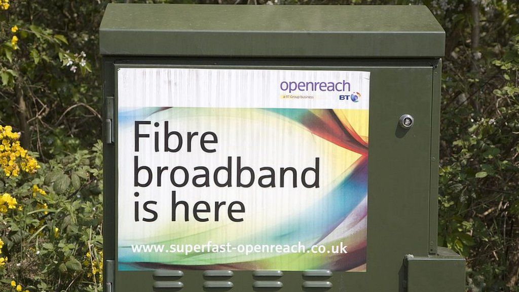 An advert for Openreach pasted onto a junction box
