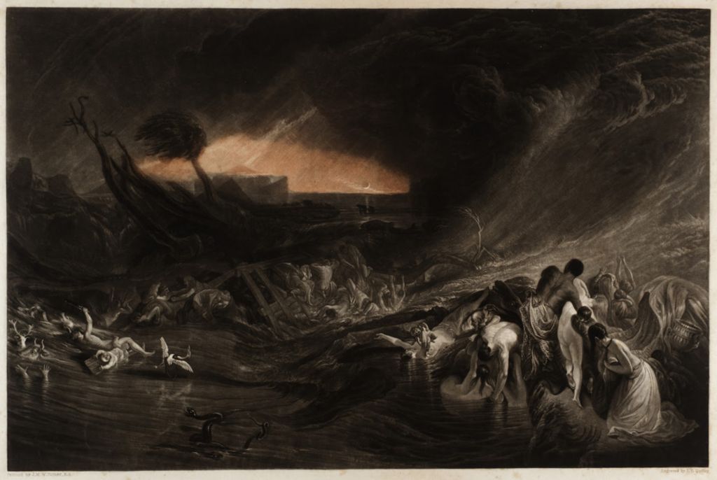 Engraving of The Deluge created by JMW Turner