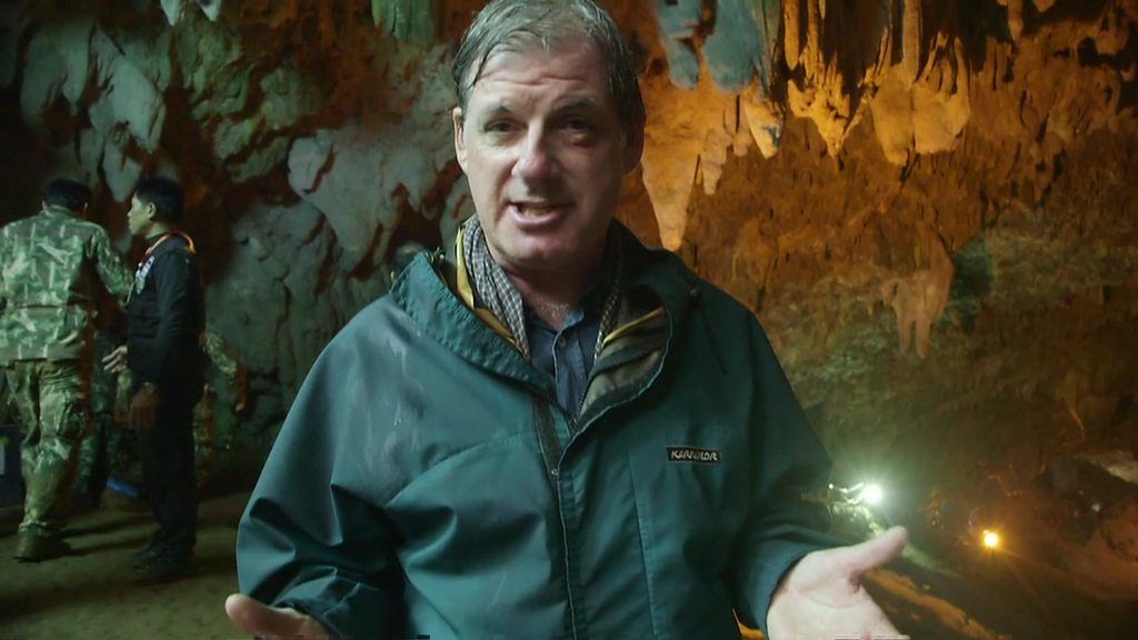 The BBC's Jonathan Head at Tham Luang cave