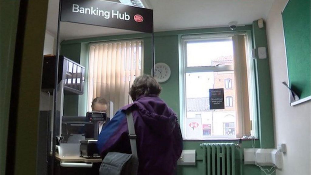 Customer at Watton banking hub