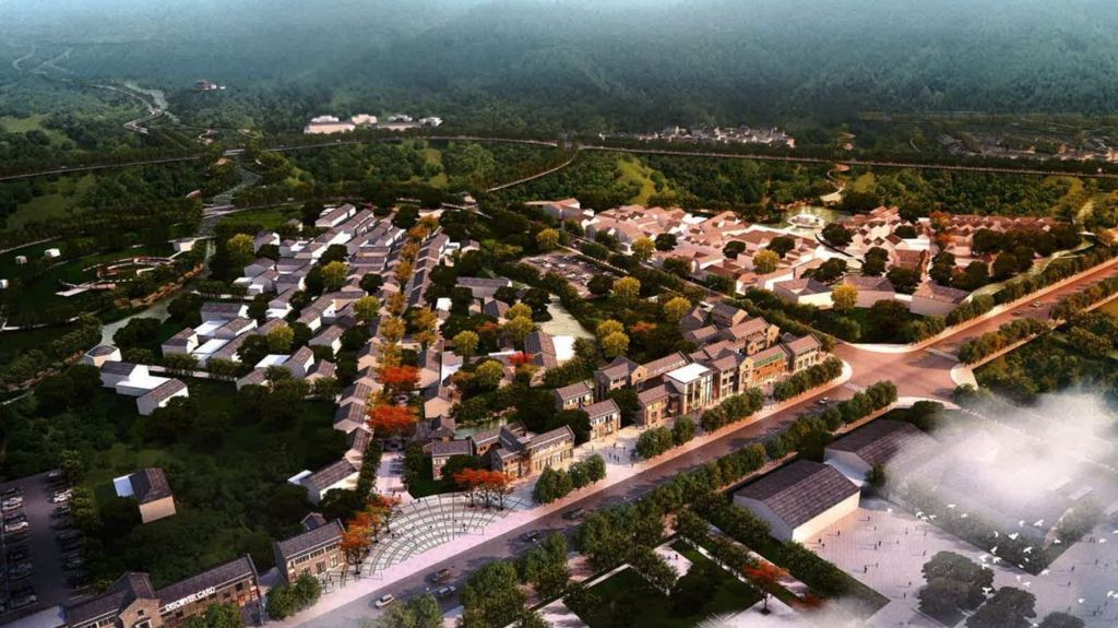 Artist's impression of Sanweng Town, China