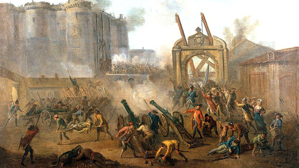 The storming of the Bastille,14 July 1789