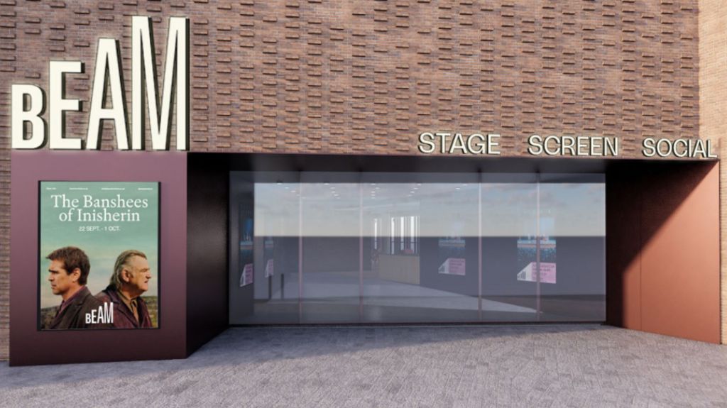 An artist’s impression of what the new main entrance of BEAM will look like