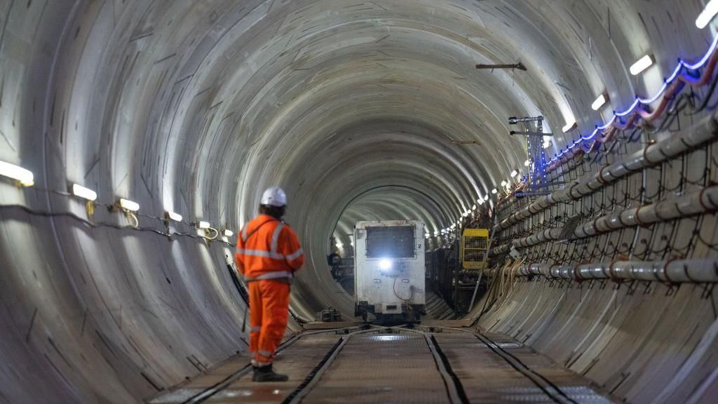 Inside the Thames Tideway Tunnel that is being built