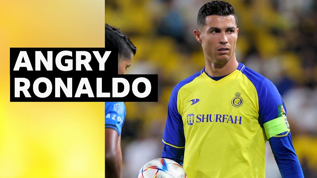 Ronaldo booked for booting ball away
