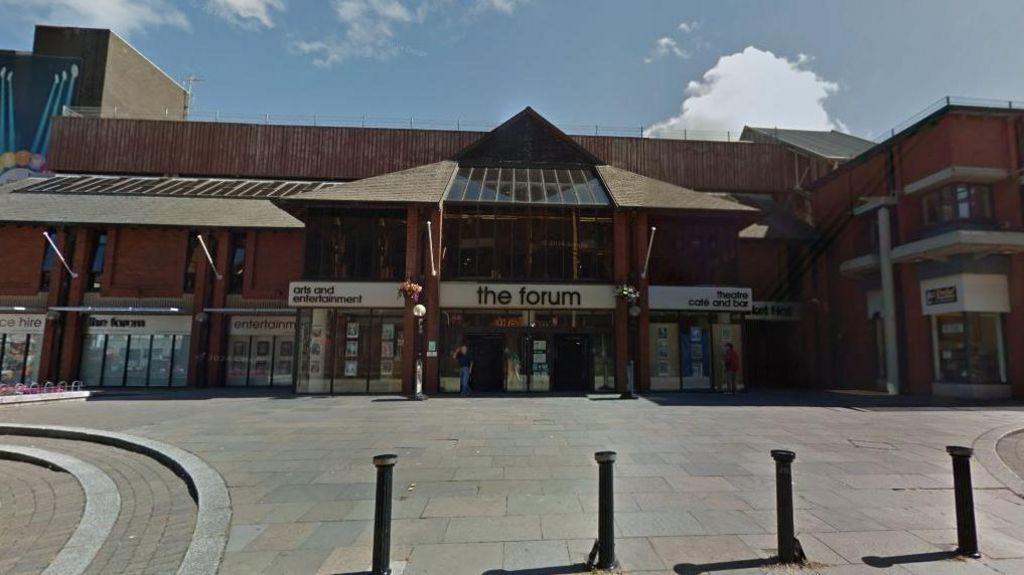 A general view of entrance to The Forum in Barrow, Cumbria