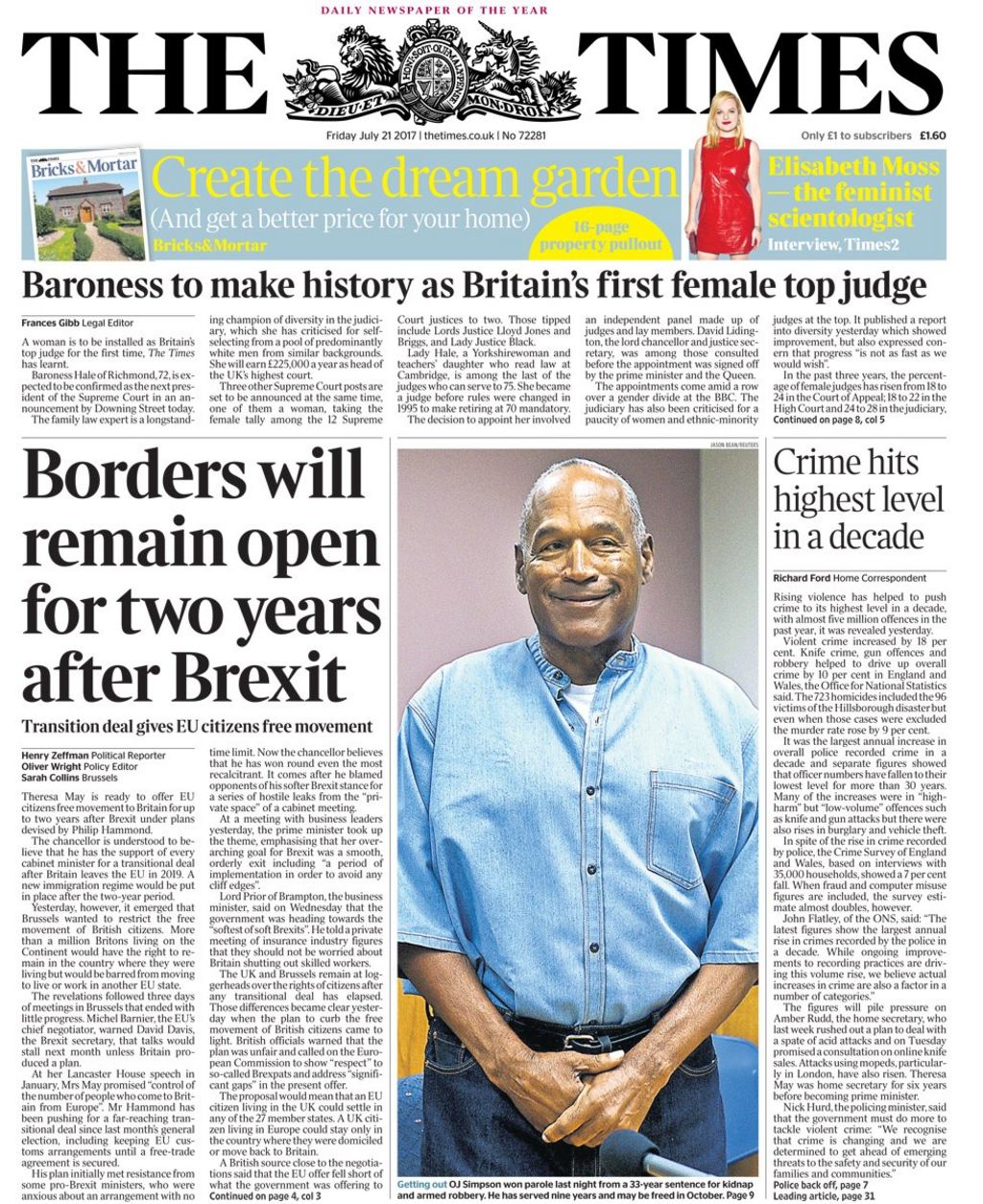 Newspaper headlines 'Borders will remain open after Brexit' BBC News
