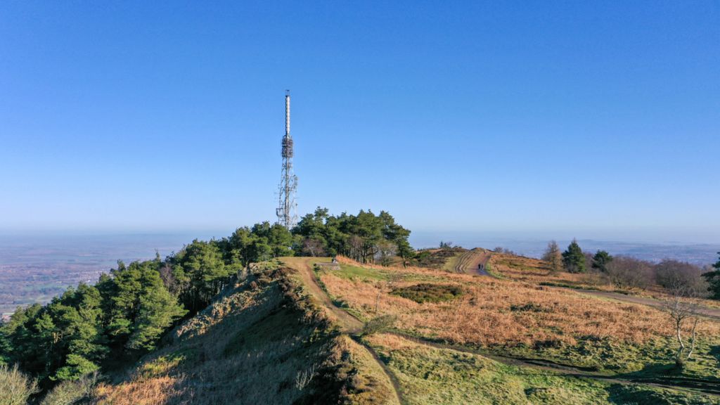 The transmitter at the top of the Wrekin