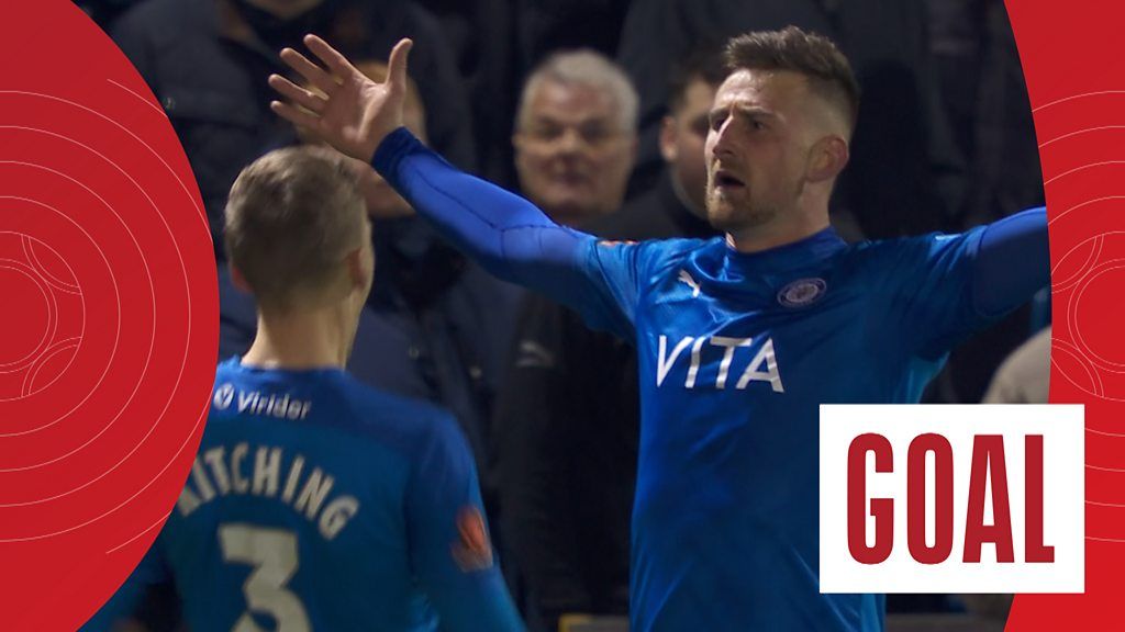 FA Cup Stockport County v Bolton Wanderers Scott Quigley puts