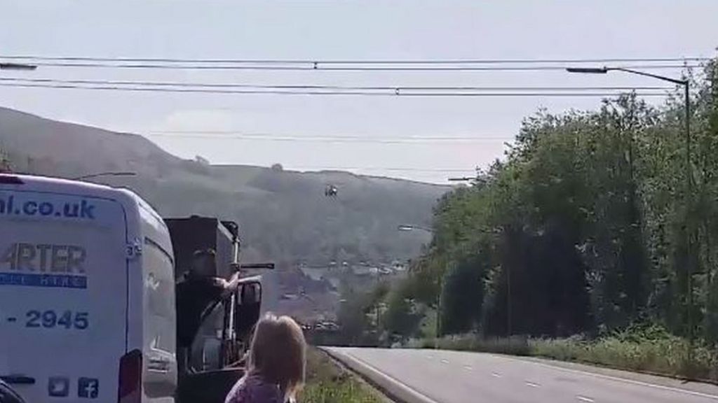 Van driver seriously injured in A470 crash at Cilfynydd