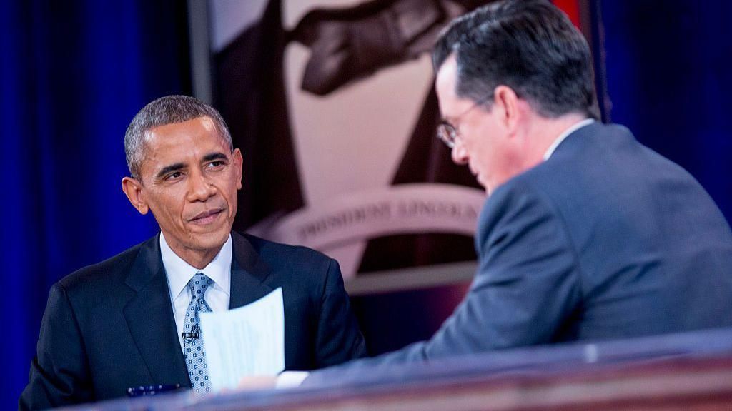 US President Barack Obama sat down for several interviews with Colbert over the years