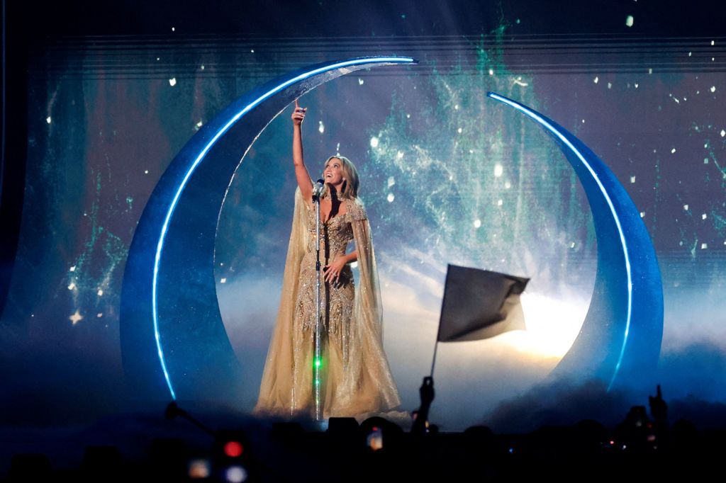 Delta Goodrem performs at Eurovision