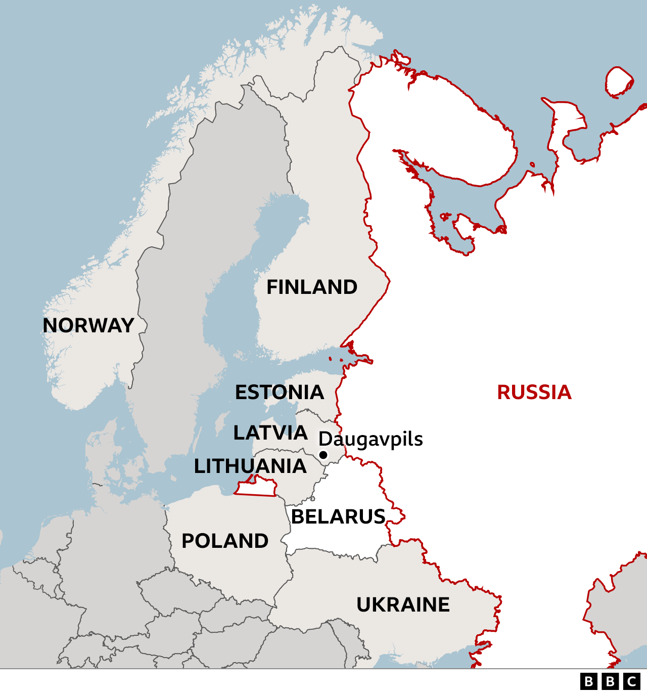 карта соседей России