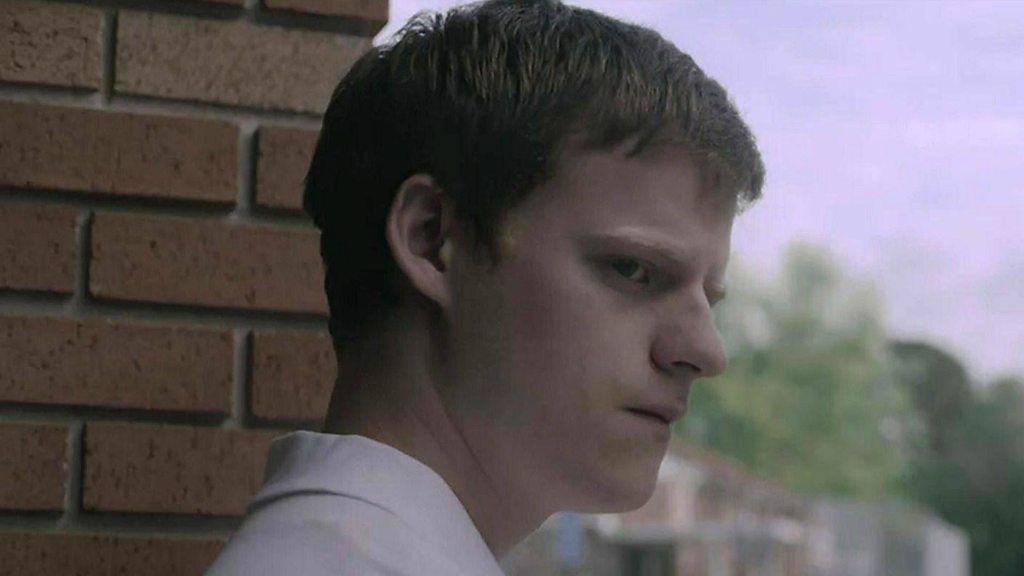 Actor Lucas Hedges in a scene from Boy Erased