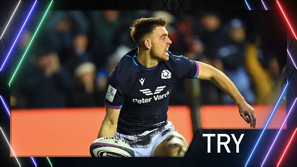 Six Nations: Ben White scores opening try for Scotland against England