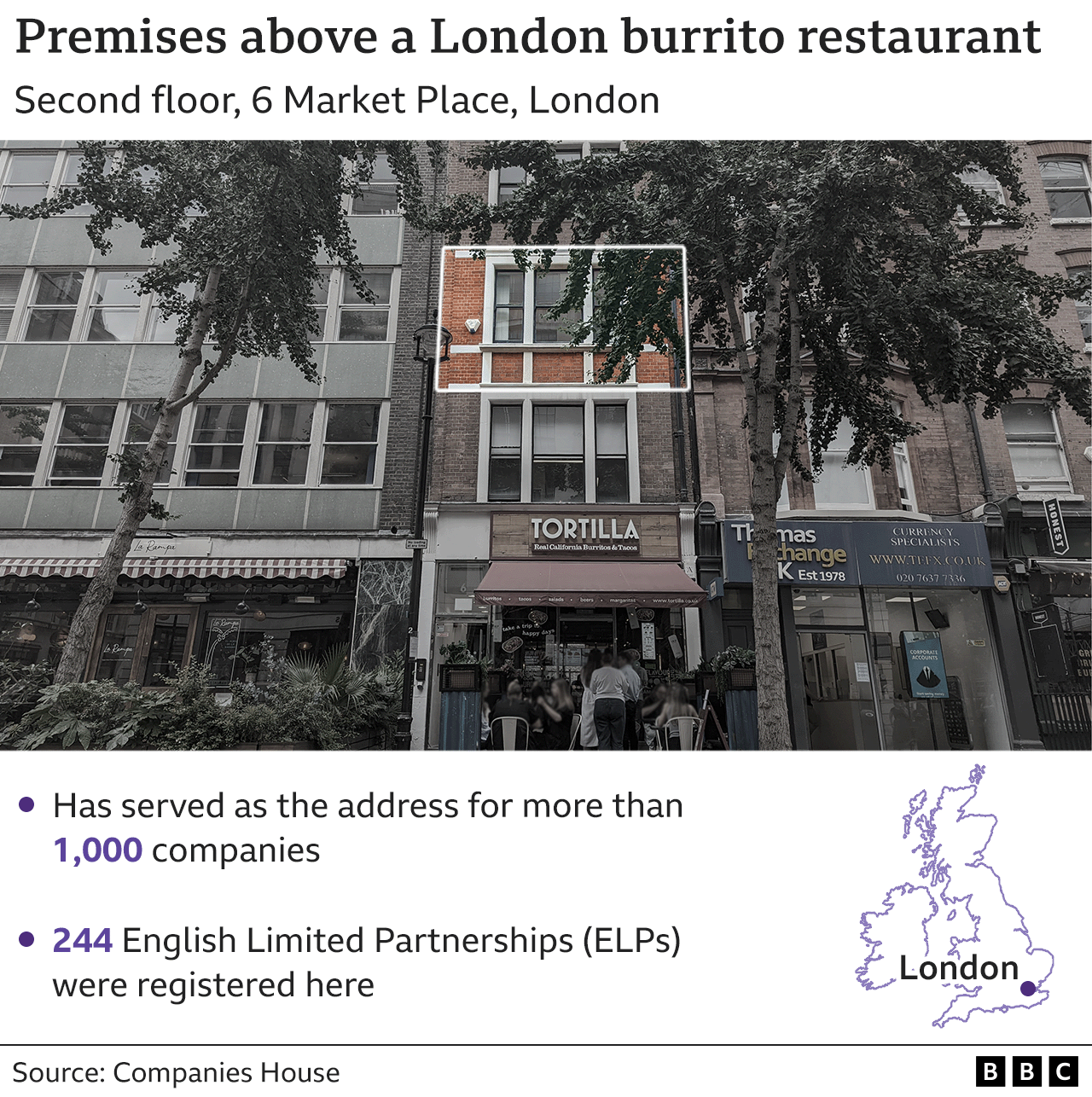 Premises above a London burrito restaurant