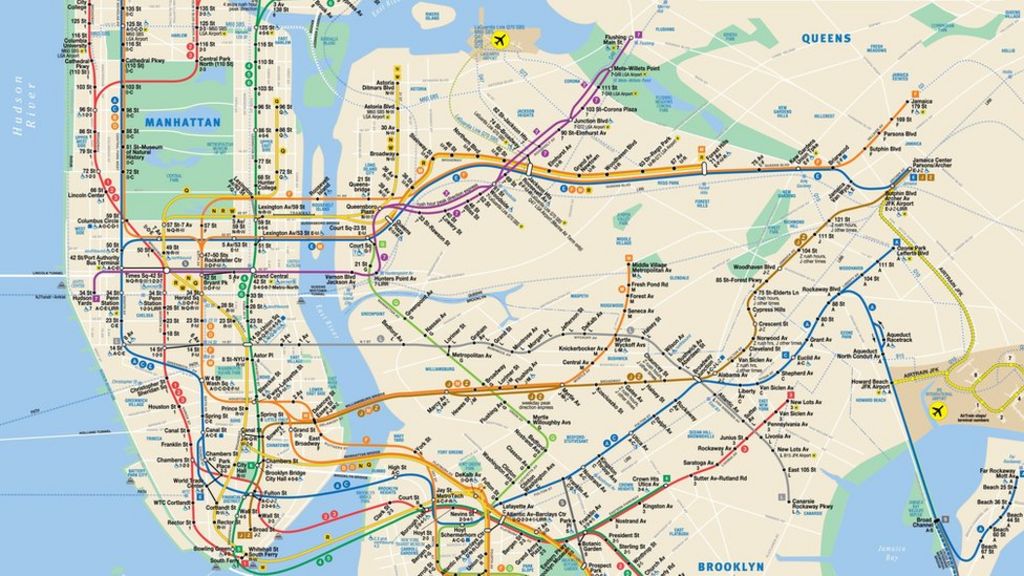 map new york subway Creator Of New York City Subway Map Michael Hertz Dies Bbc News map new york subway