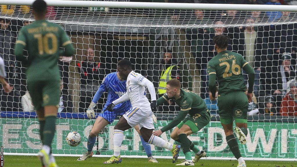 Willy Gnonto strikes to put Leeds United ahead against Plymouth Argyle