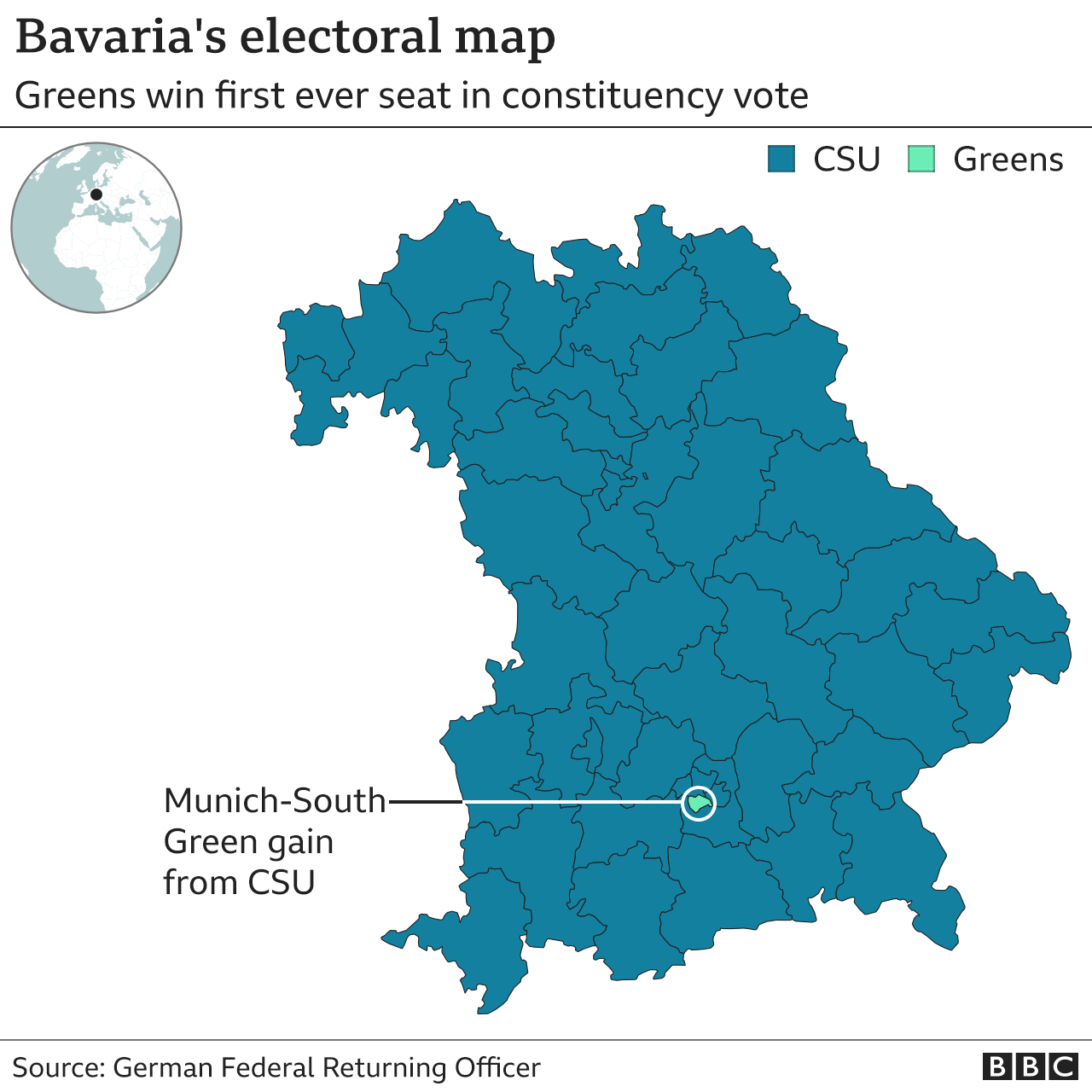 Избирательная карта Баварии