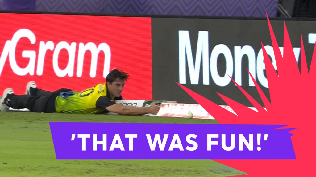 T20 World Cup - Australia v Sri Lanka: Pat Cummins' cheeky attempt to save boundary
