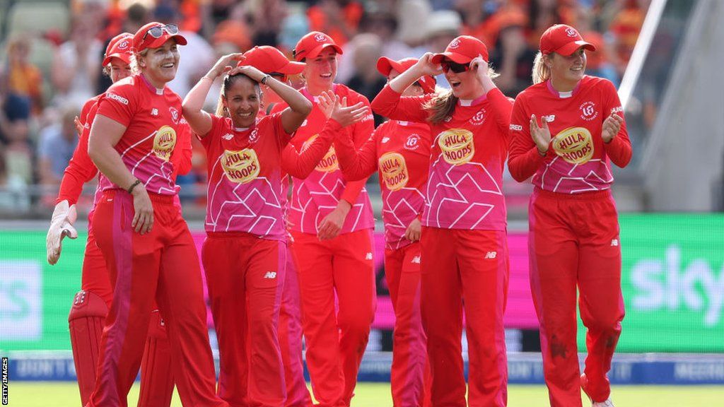 Welsh Fire celebrate Shabnim Ismail's wicket