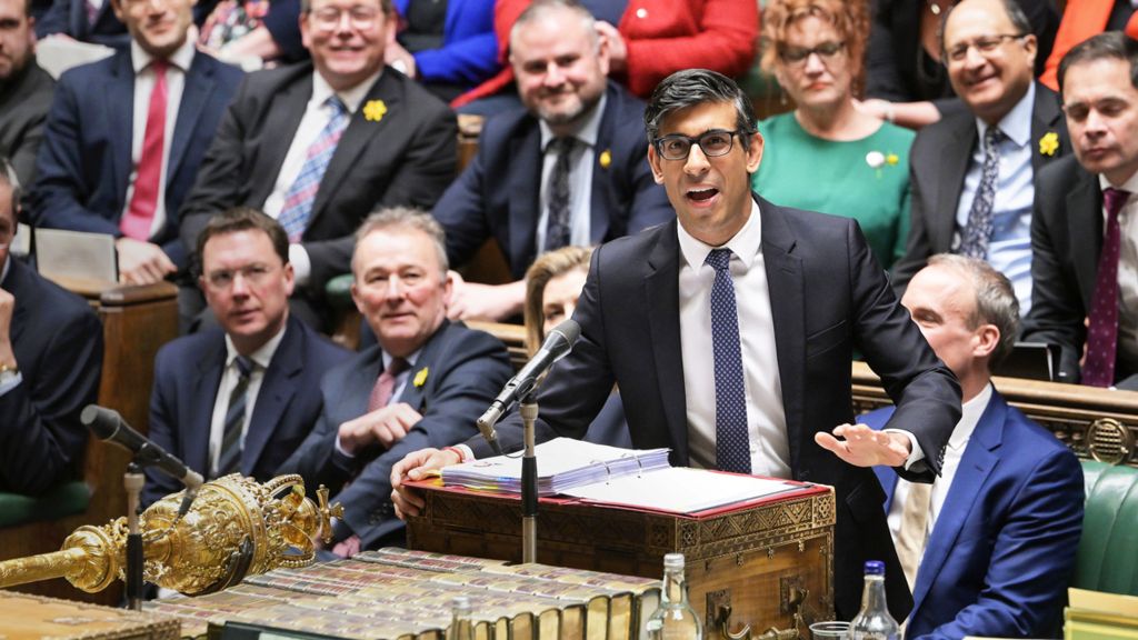 Prime Minister Rishi Sunak in the House of Commons - 1 March 2023