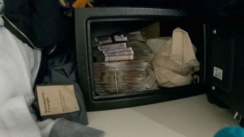 Cash in a safe