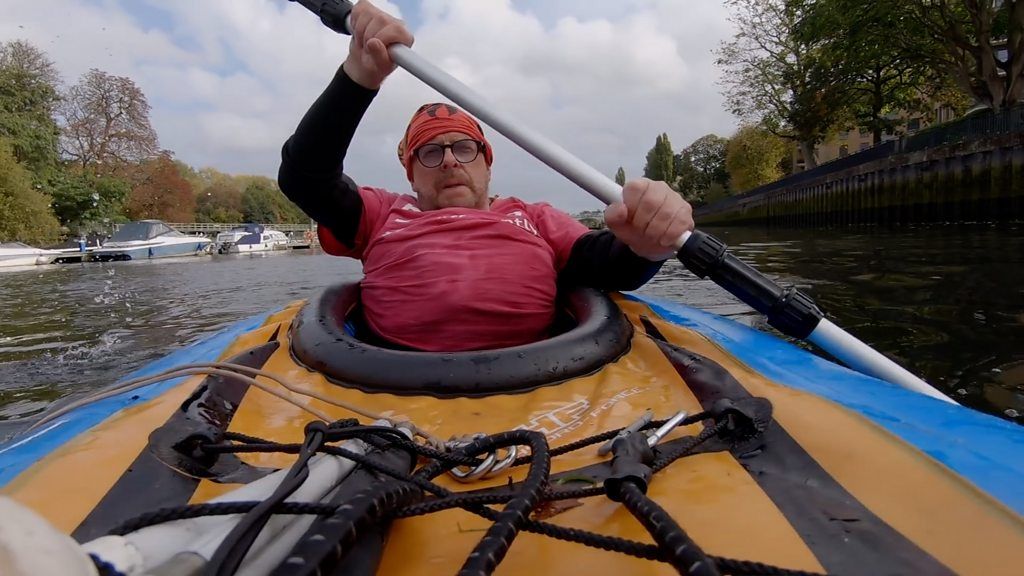 Richard Simpson in kayak