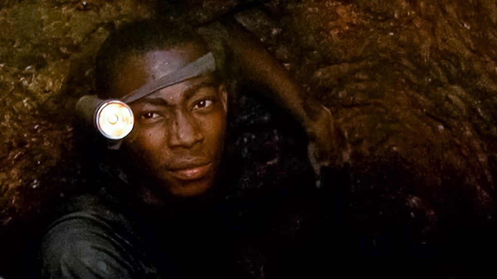 A child gold miner in Ghana