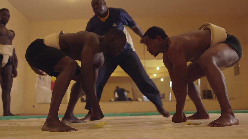 Sumo wrestlers in Senegal