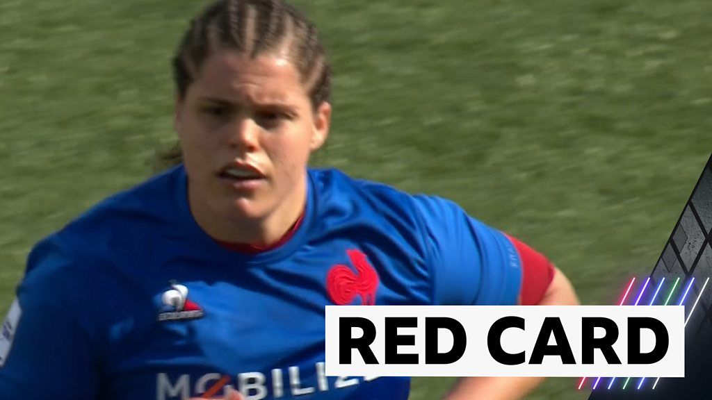 France's Deshayes sent off for dangerous tackle