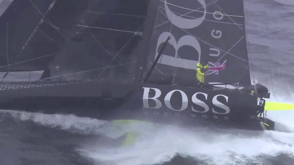 Alex Thomson: Sailor returns after finishing second in Vendee Globe ...