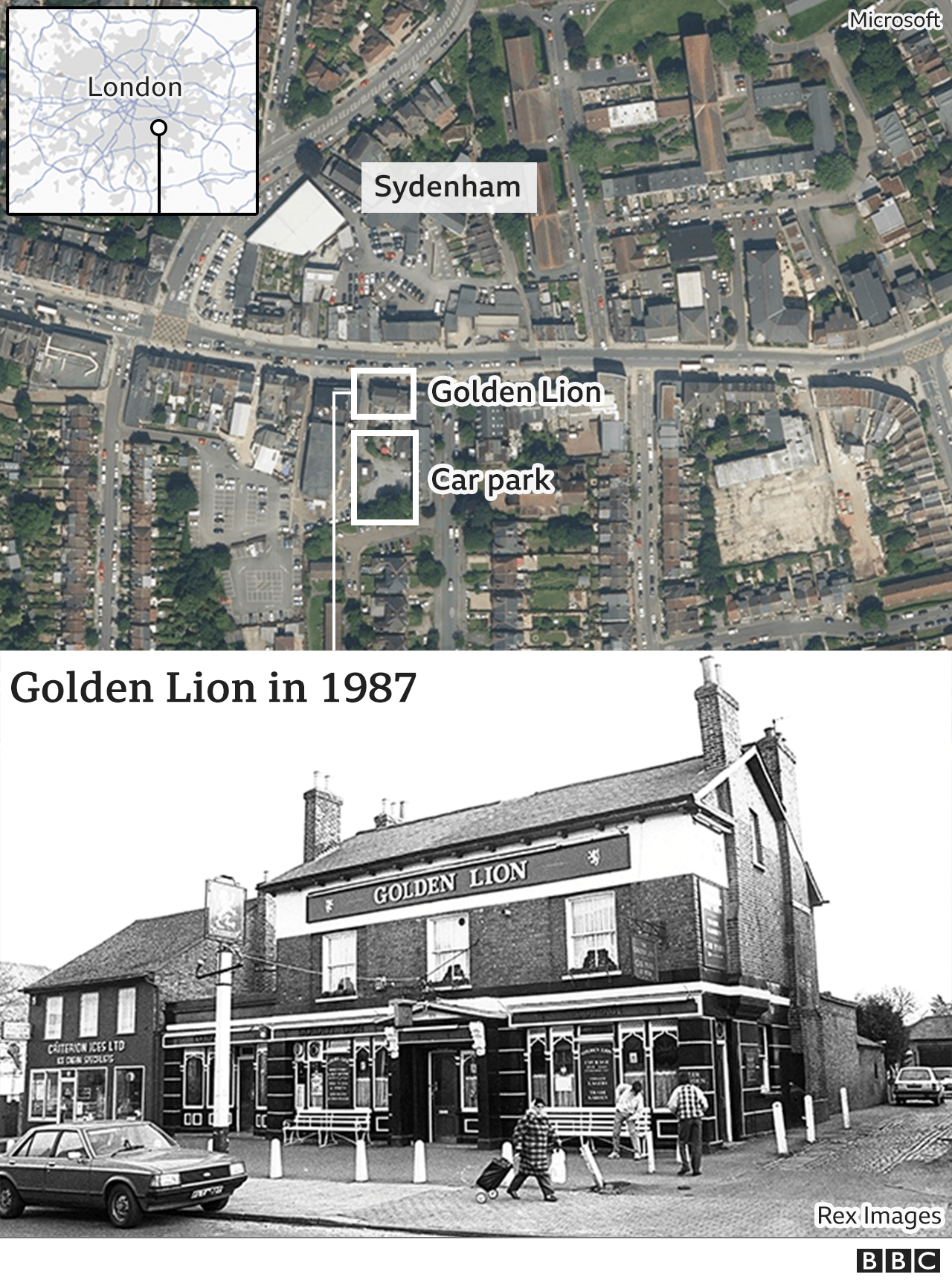 Map: Golden Lion pub