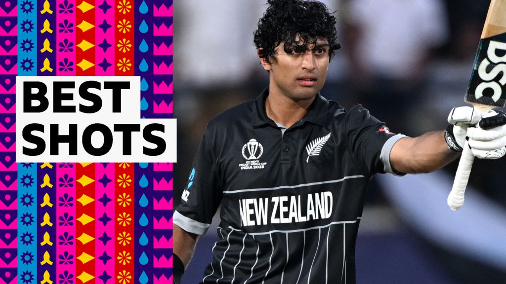 Watch best shots of Ravindra's brilliant century
