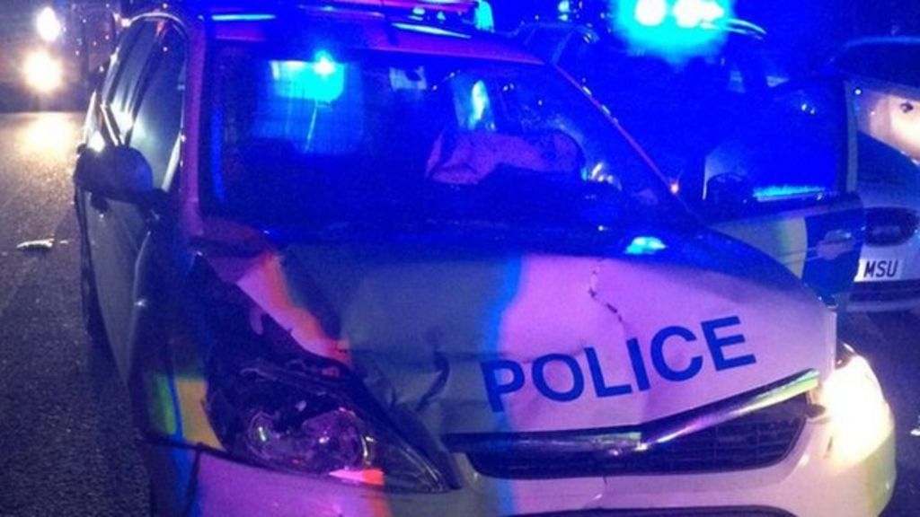 Thieves stole police car in Cornwall and drove 230 miles - BBC News